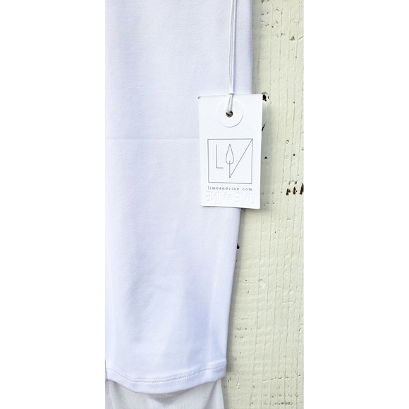 Lime & Vine White Polyester and Mesh 26" Inseam Athletic Pant Legging Sz S NEW - Picture 4 of 6